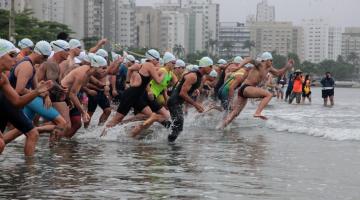 Festival santista de biatlo reúne 300 atletas na praia da Aparecida