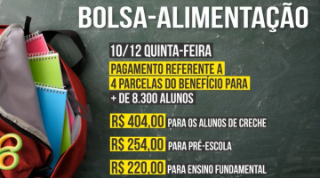 Quatro parcelas da Bolsa-Alimentação serão liberadas para estudantes de Santos