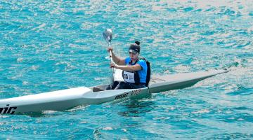 Canoísta competindo. #Paratodosverem.