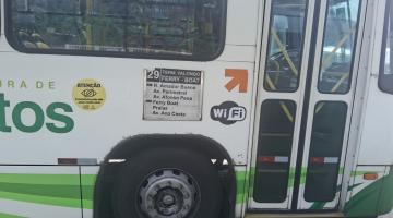 placa em ônibus #paratodosverem
