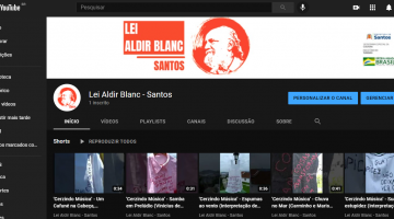 Projetos culturais santistas contemplados pela Lei Aldir Blanc estão no Youtube
