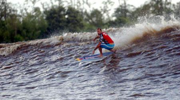 Picuruta surf a Pororoca. #Paratodosverem.