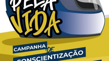 cartaz da campanha com a arte de um capacete onde se lê Eu piloto pela vida - campanha, de conscientização de motociclistas. #paratodosverem