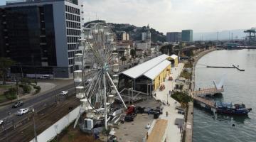 Parque Valongo, com roda-gigante e show, será inaugurado nesta sexta com cerimônia aberta ao público em Santos