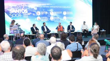 Debatedores do Fórum Santos 500+. #Paratodosverem