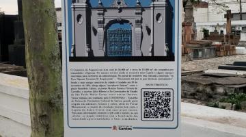placa em cemitério #paratodosverem 