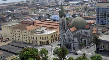 VISTA AÉREA DA REGIÃO CENTRAL, COM A CATEDRAL EM PRIMEIRO PLANO À DIREITA. #PARATODOSVEREM