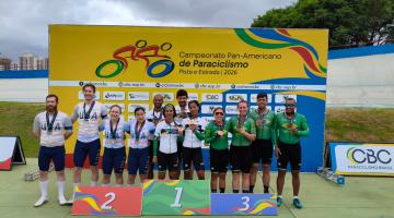 podio no pan de paraciclismo. #Paratodosverem