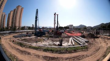 vista geral de obra na fase de fundação. #paratodosverem