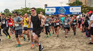 Largada da corrida na areia. #Paratodosverem