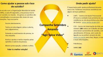 Ações voltadas à prevenção do suicídio serão realizadas nesta terça em Santos