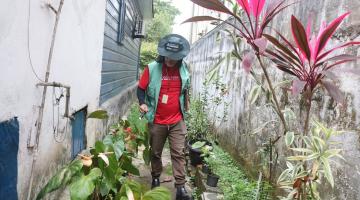 agente anda em meio a plantas procurando focos #paratodosverem