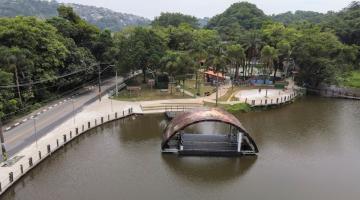 visão aérea da lagoa #paratodosverem 