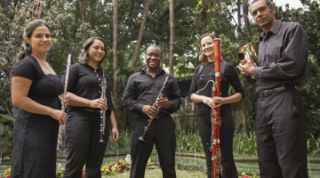 Quinteto de sopros da Sinfônica da USP é a atração na Zona Noroeste de Santos