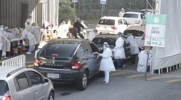 Drive thru de testes da covid-19 reabre nesta quarta em Santos