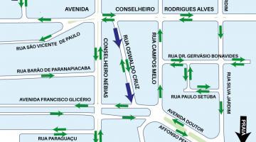 mapa com a direção nova da rua #paratodosverem