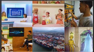 Educa Santos TV disponibiliza programação em canal aberto para toda comunidade escolar 