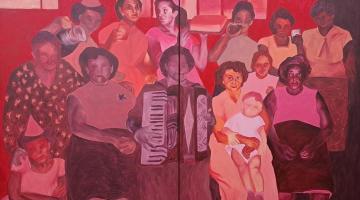 Imagem da tela premiada no Salão de Arte de Piracicaba. #Paratodosverem.