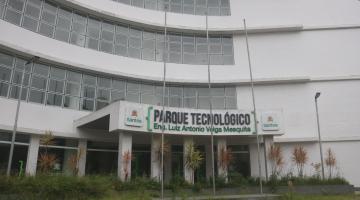 a fachada do parque tecnológico. #paratodosverem