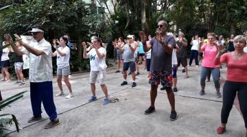Orquidário de Santos tem espaço com aulas gratuitas de tai chi chuan