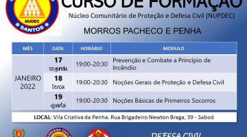 cartaz do curso com informações de temas e datas. #paratodosverem