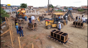 imagem mostra obras do parque palafitas #paratodosverem