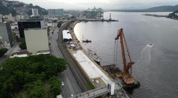 Primeira fase do Parque Valongo, em Santos, atinge 60% dos trabalhos