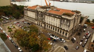 A Praça da República em imagem aérea. #Pracegover