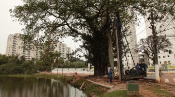 Começa estaqueamento na Lagoa da Saudade 