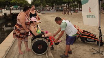 Entidade de São Paulo traz idosos para o Praia Acessível