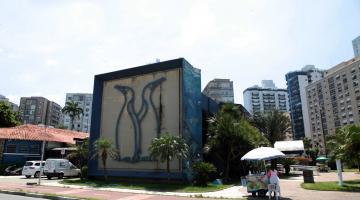 a fachada do aquário