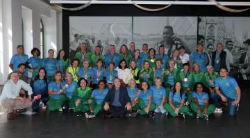 Encontro dos atletas do Jomi. #Paratodosverem