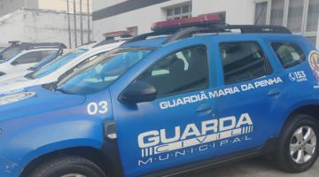 viatura da guarda municipal em frente a distrito policial. #paratodosverem 