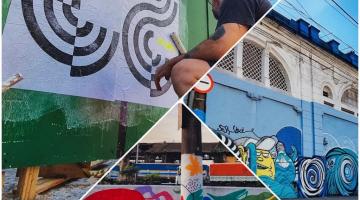 Artistas urbanos transformam Centro de Santos em exposição a céu aberto durante conferência da Unesco