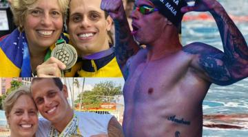 Com força da mãe, nadador santista se transforma no maior nome do desporto de surdos brasileiro