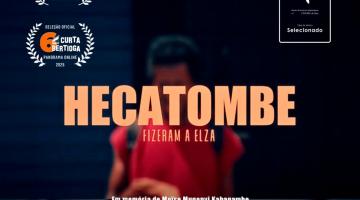 Cartaz do videoclipe Hecatombe. #Paratodosverem.