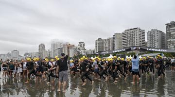 Largada do triatjlon. #Paratodosverem