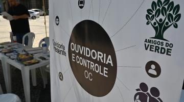 banner da ouvidoria na rua. #paratodosverem 