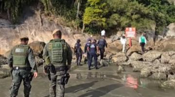 policiais e guardas chegando para operação na ilha #paratodosverem