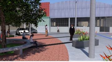 Praça do Estuário, em Santos, terá revitalização geral e ganhará nova quadra coberta