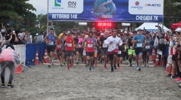 atletas iniciaram a corrida no raiar do dia #paratodosverem