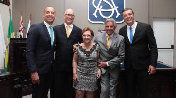 Paulo Alexandre Barbosa, João Paulo Papa, Telma de Souza, Beto Mansur e Rogério Santos. #paratodosverem