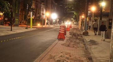 Obras na Azevedo Sodré, em Santos, terminam na próxima semana; via ganhará nova identidade visual 