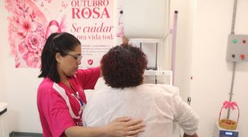 Mamografia no Dia D do Outubro Rosa. #Paratodosverem