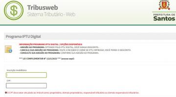 print da tela do sistema #paratodosverem 