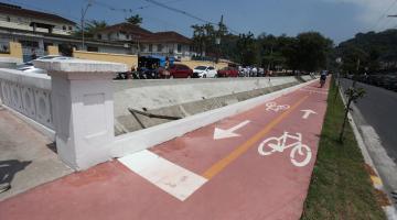 Avenida em Santos se renova com pavimentação e ciclovia