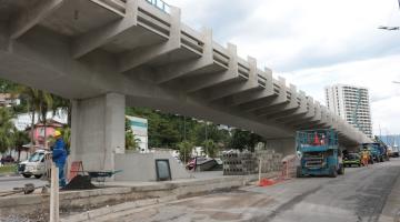 Elevado no Centro de Santos tem 80% das obras concluídas e reabre ao tráfego em dezembro