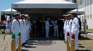 Santos reforça parcerias com a Capitania dos Portos na troca de comando do órgão da Marinha