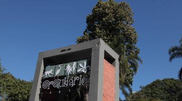 a fachada do orquidário. #paratodosverem