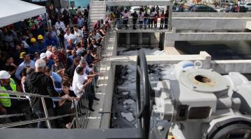 Estação elevatória e comportas contra enchentes começam a funcionar na Zona Noroeste de Santos